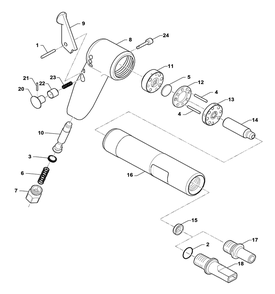 Fig-0 Diagram and Parts List for RA1  Chicago Pneumatic Hammer